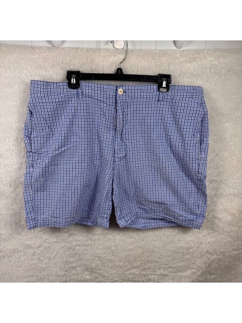 Vineyard Vines club chino Mens Size 40 Blue & White Gingham Cotton Shorts
